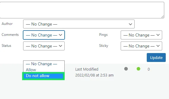Do not allow to disable comments option