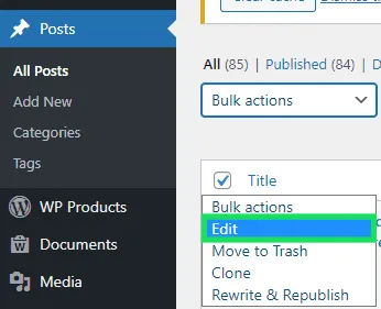 Dropdown click in comments