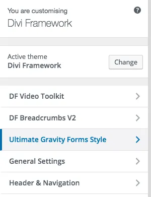Gravity Forms Plugin Theme Customiser