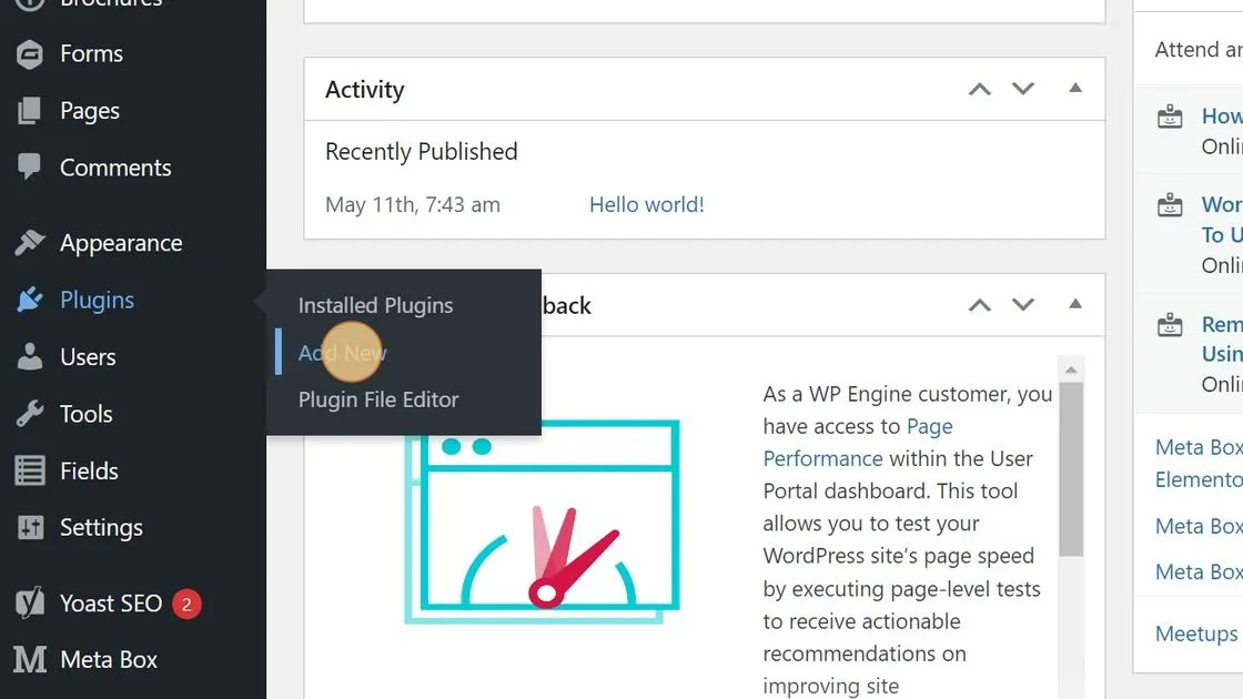Add new plugin WP Admin