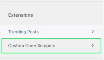 Blocksy Extensions section via theme customiser.