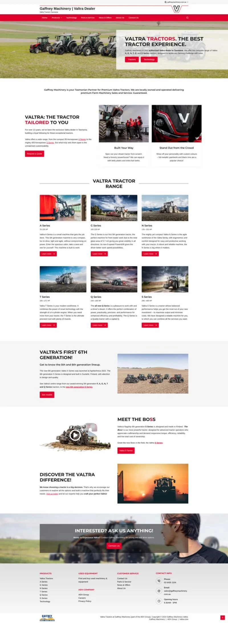 Gaffney Valtra Home Page