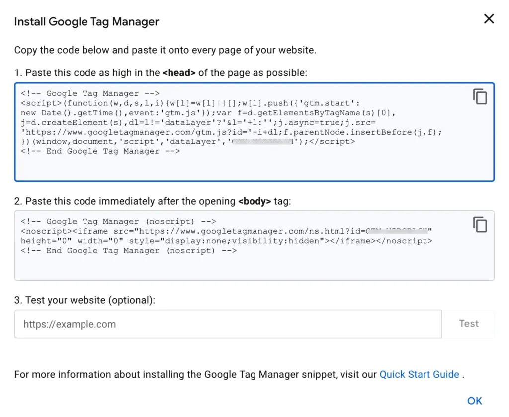 Google Tag Manager scripts