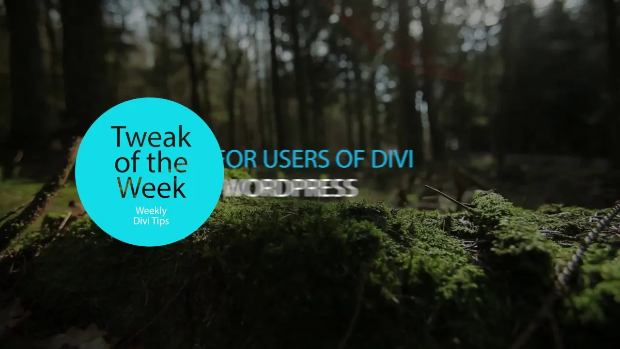 Tweak of the Week – Episode 3 – Edit the Sub Bar Menu in Divi Theme