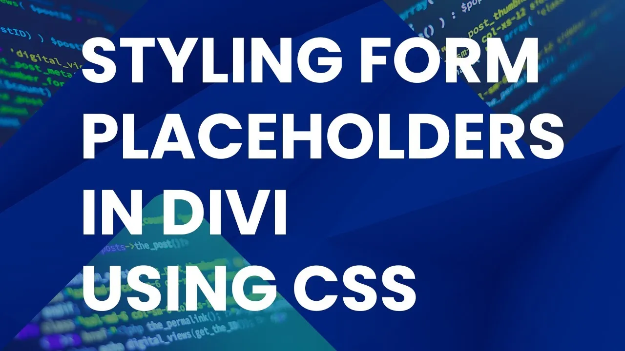 Styling Place Holder Text in Gravity Forms using Divi Builder in 30 seconds – How To WordPress Guide