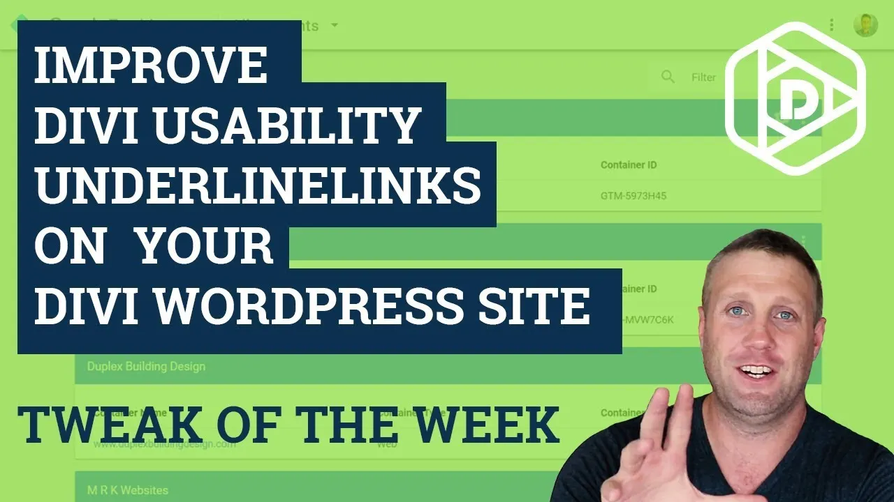 underlined links in Divi Builder, Improve usability – Tweak of the Week