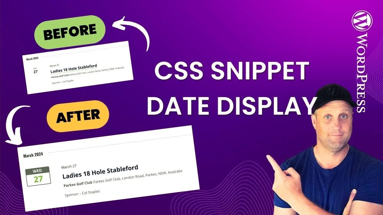 How to style the date display on Event Calendar in WordPress