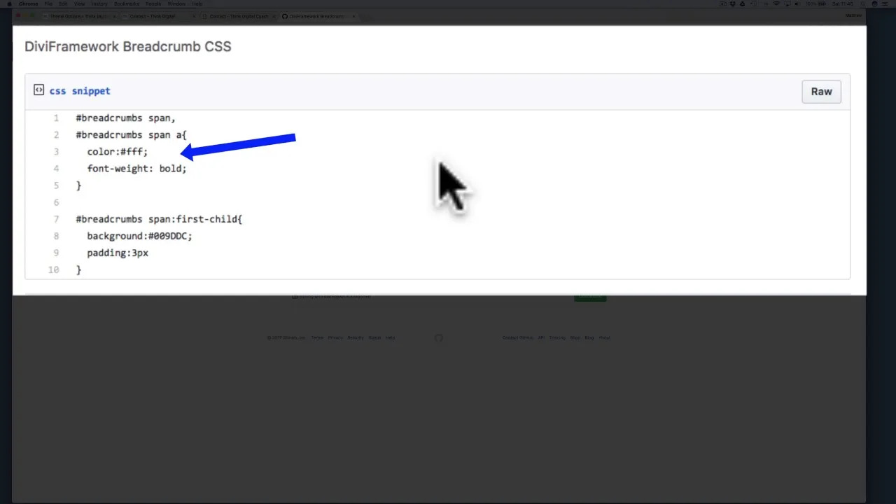 A simple tweak for the Divi Breadcrumbs Module from Divi Framework