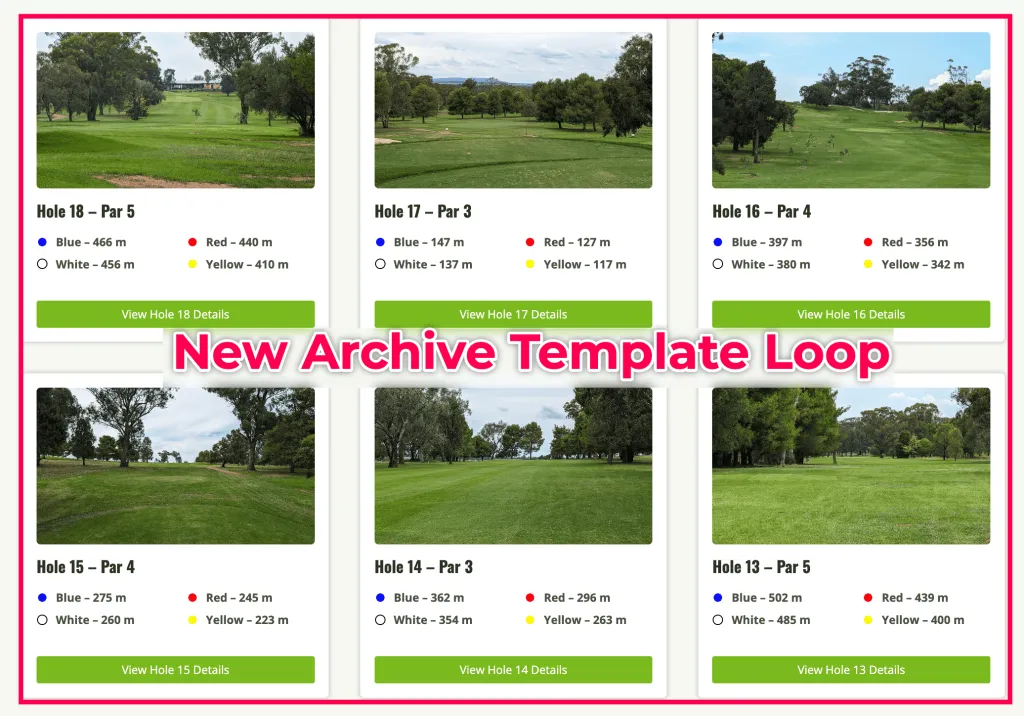 New design for archive loop template at the frontend