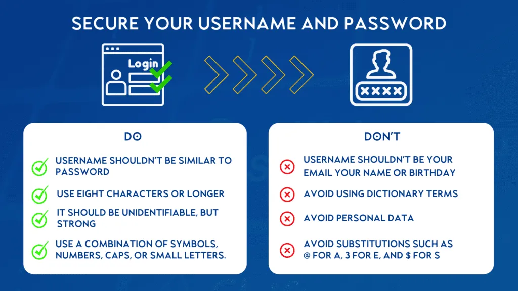 Do's & Dont's to secure your login