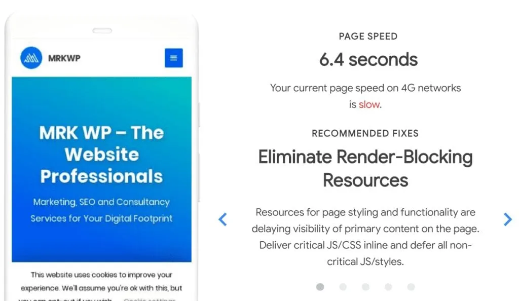 Eliminate Render Blocking Resources.