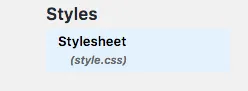 Edit the style.css file
