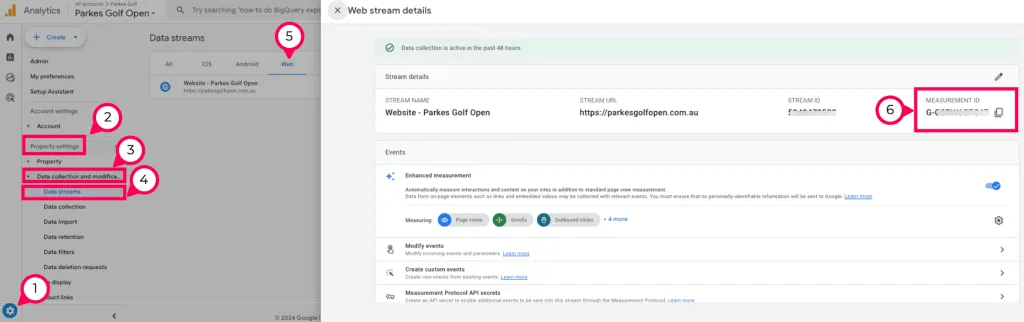 How to pick the Tag ID from Google Analytics
