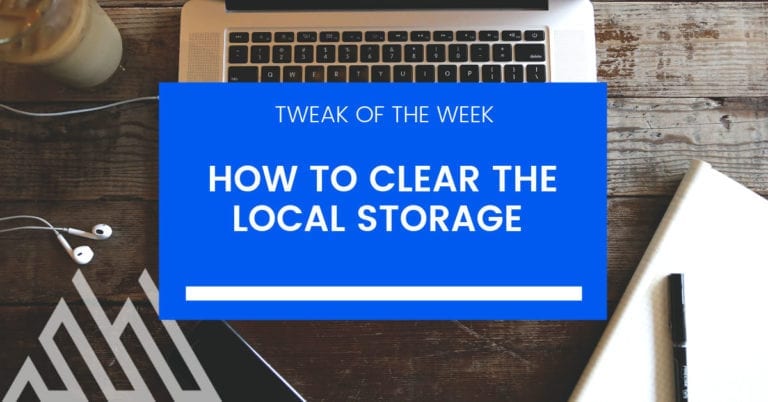 How to clear the local storage