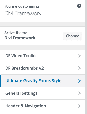 Gravity Forms Plugin Theme Customiser