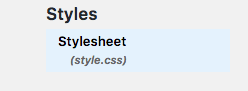 Edit the style.css file