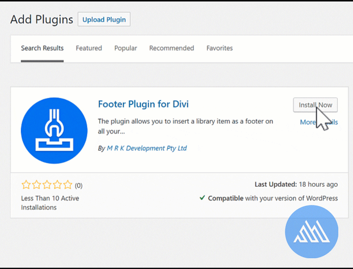 Free Footer Plugin Activation