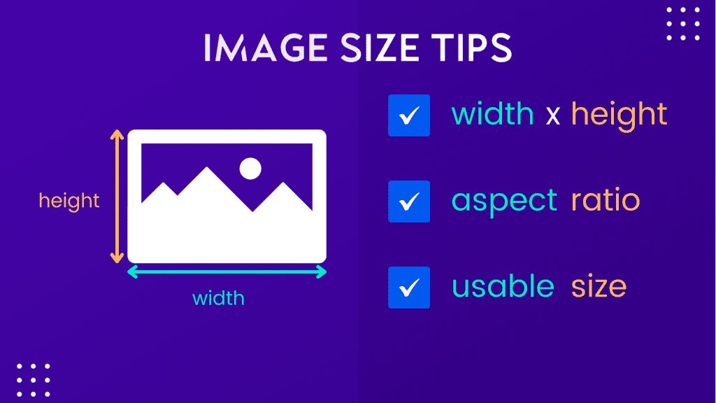 Tips to consider when sizing an image.