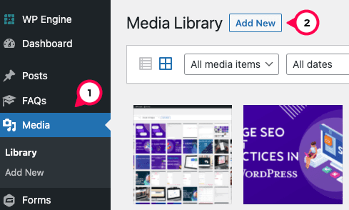 How to upload an image to WordPress media directory