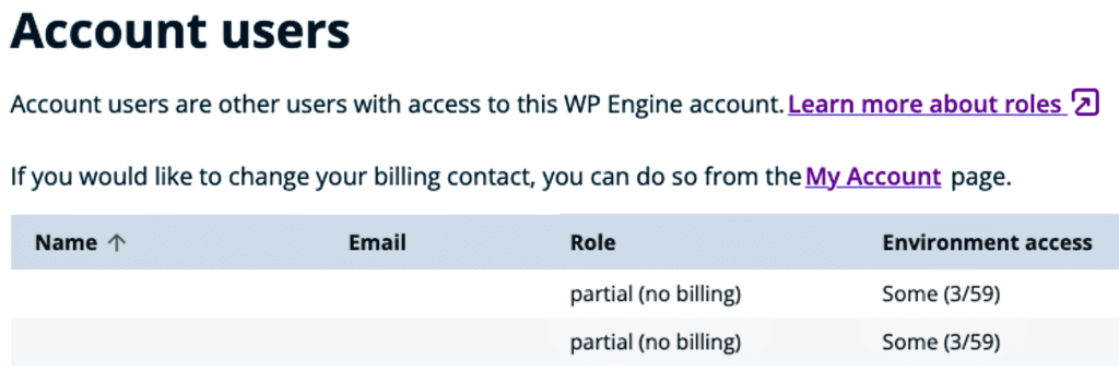 WP Engine Account users