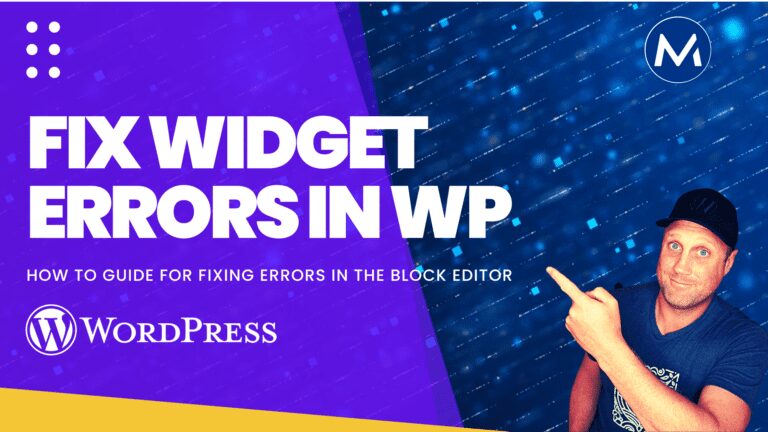 Fix errors in the Widget Screen of WordPress