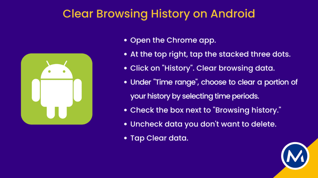 Clearing browsing history on Android devices