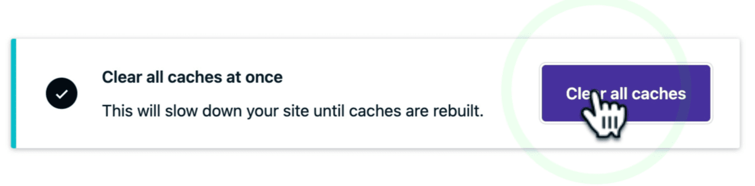 Clear Server side cache.