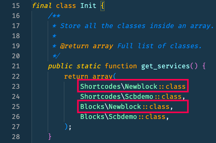 Add Newblock Classes to Init the file.