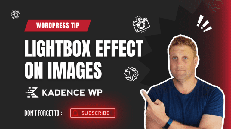 How to Enable Lightbox for Kadence Image Advanced Block