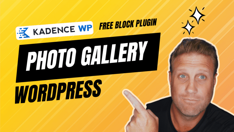 How to Set Up a gallery in WordPress with Kadence Blocks