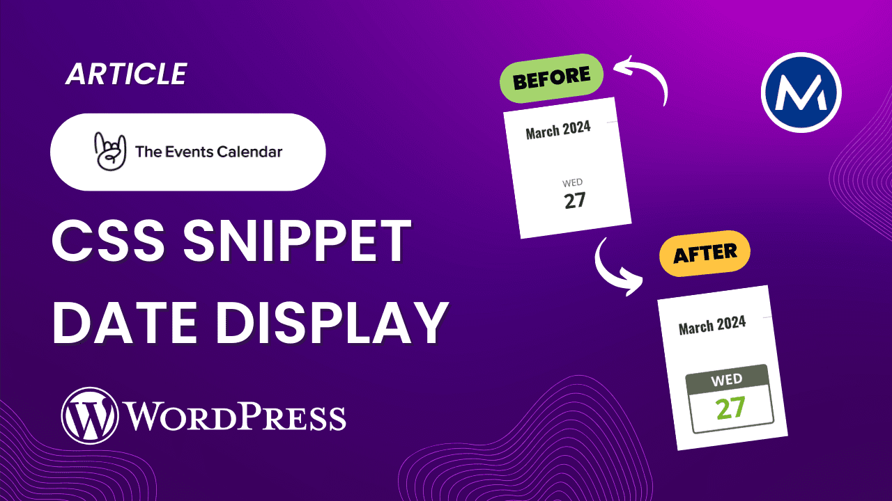 CSS code snippet for date styling on the Events Calendar list view