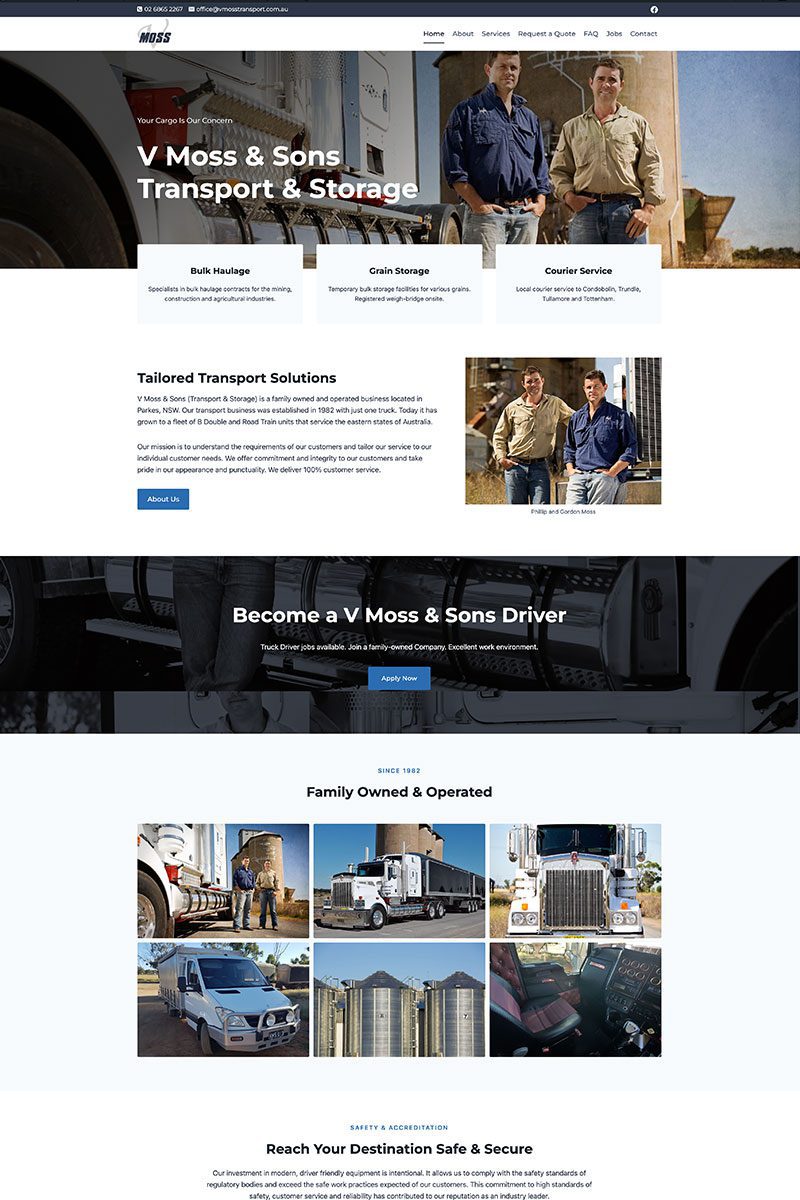 V Moss Transport & Storage